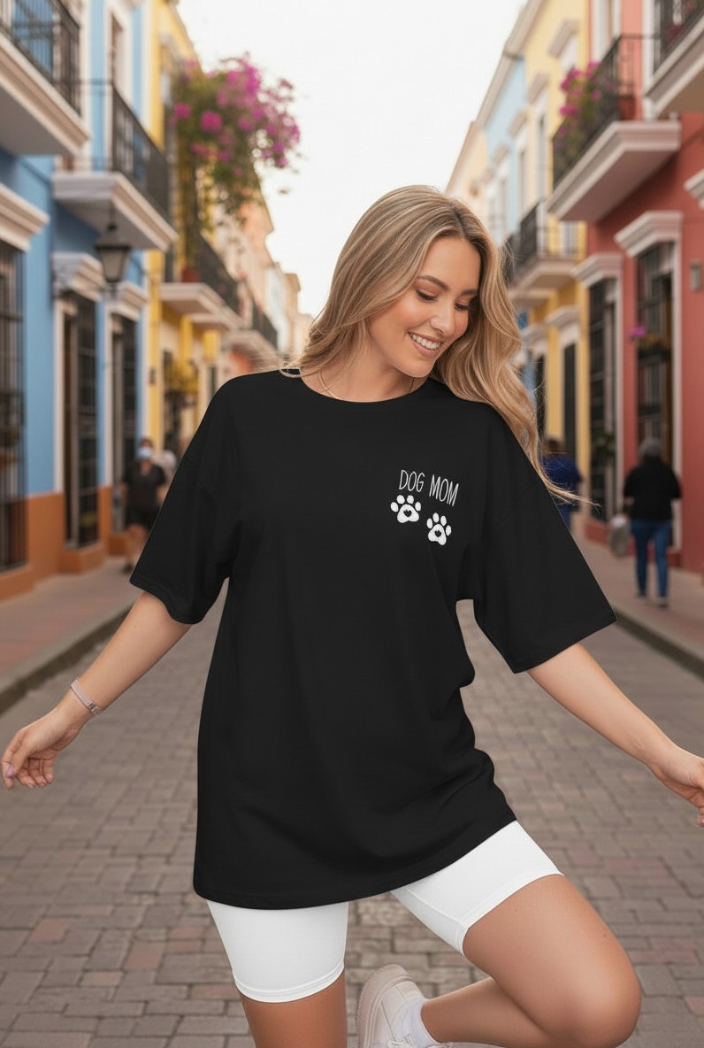 T-shirt oversize Dog Mom