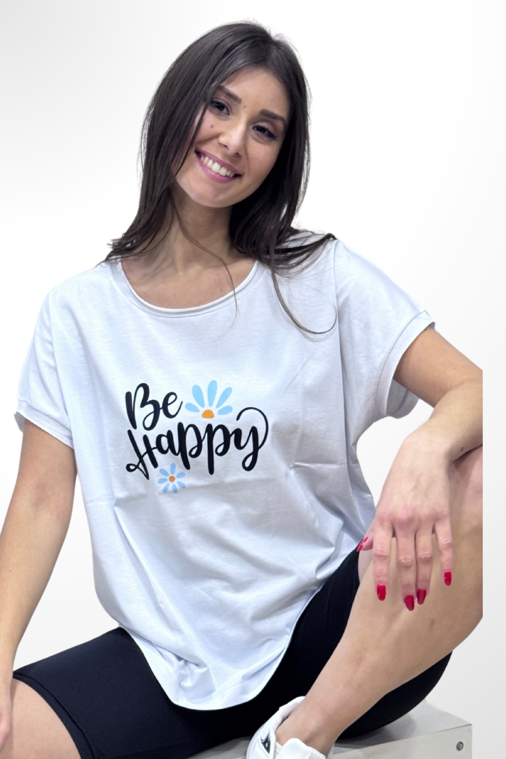 T-shirt oversized Be Happy