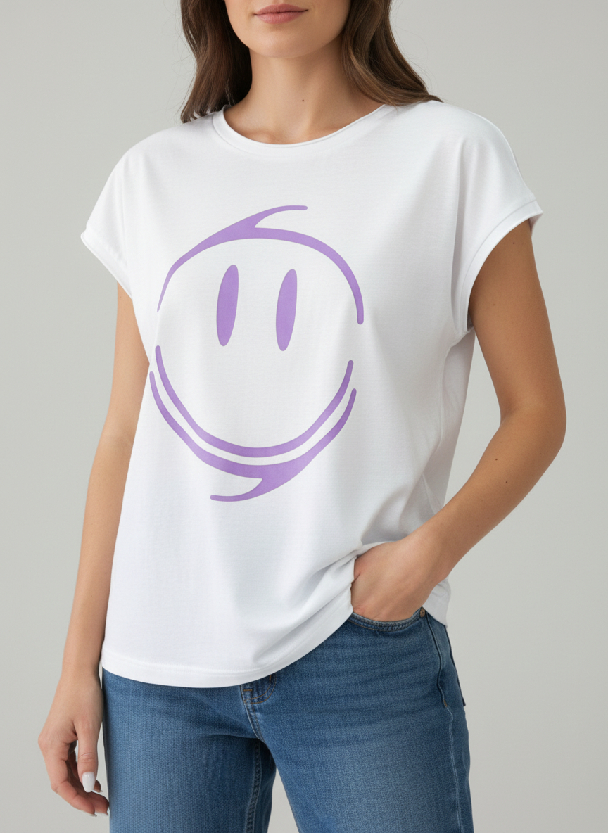 Oversized T-shirt HAPPY FACE
