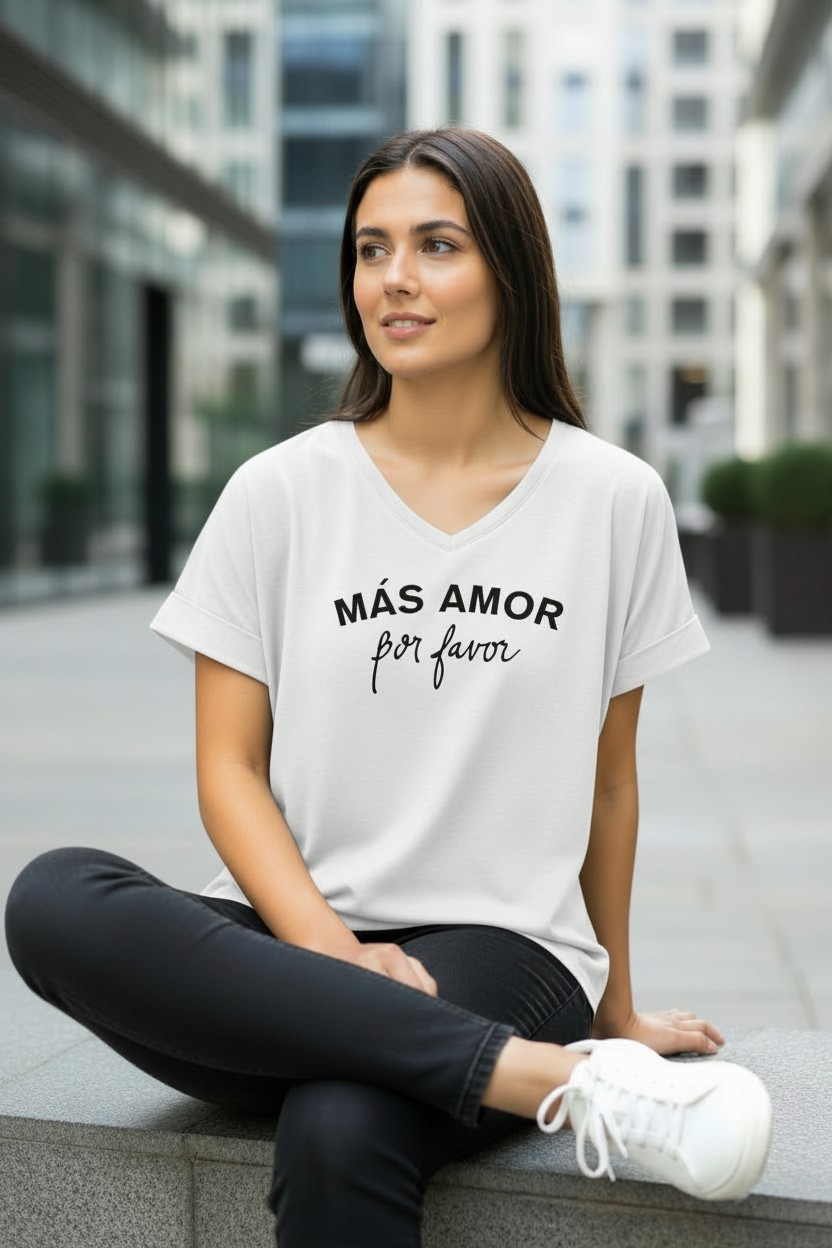 T-shirt V oversized MAS