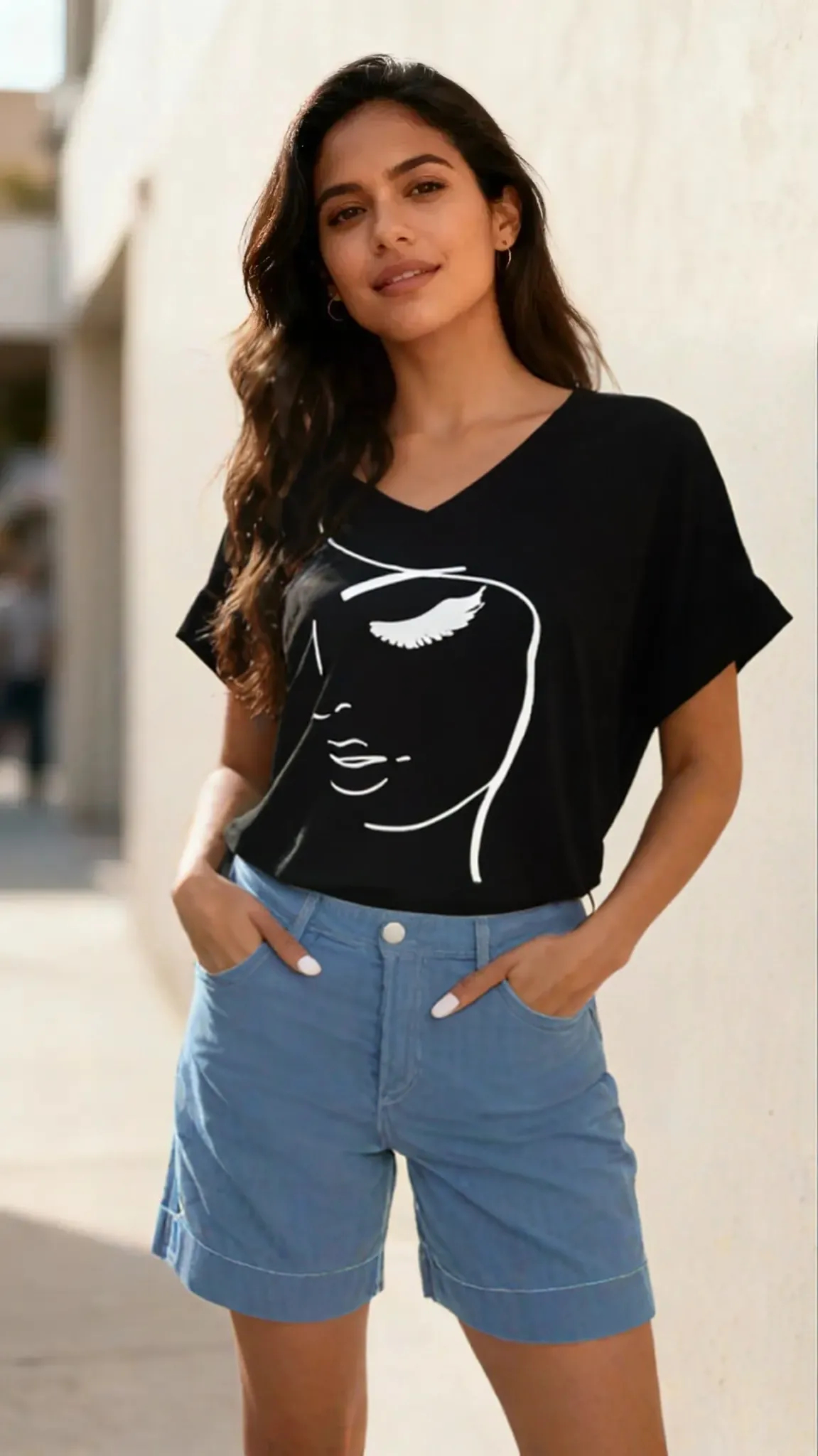 T-shirt V oversized EVA