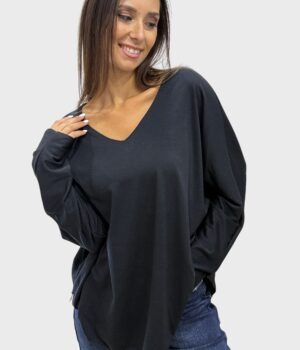 Μπλούζα βισκόζη oversize V