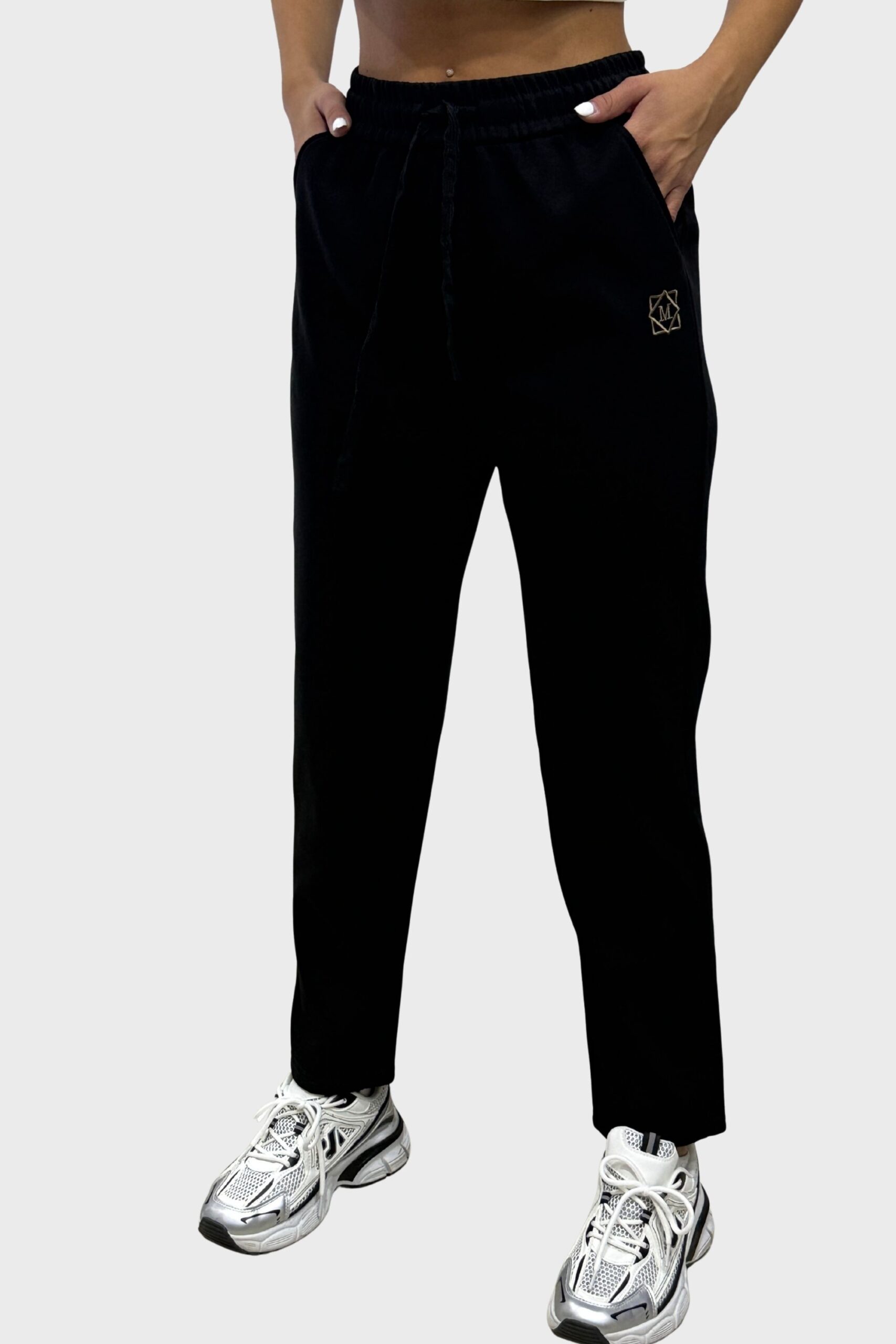 Παντελόνι φούτερ ίσιο κέντημα