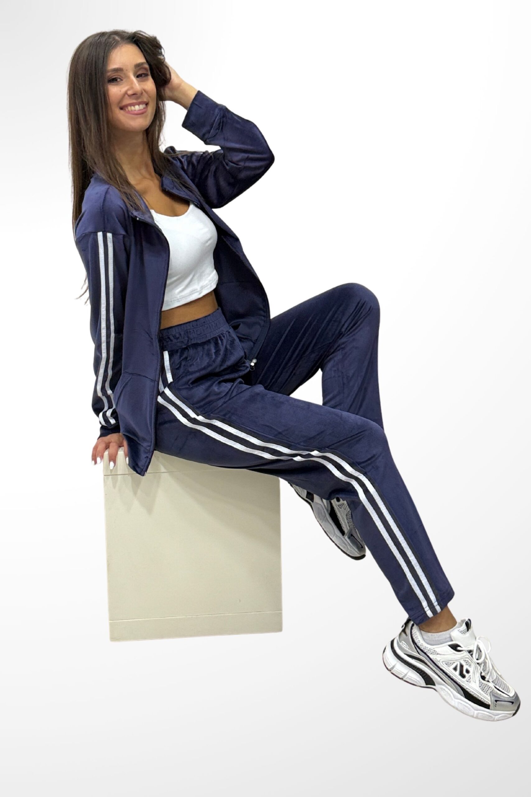 Σετ βελούδο ρίγες Pavia