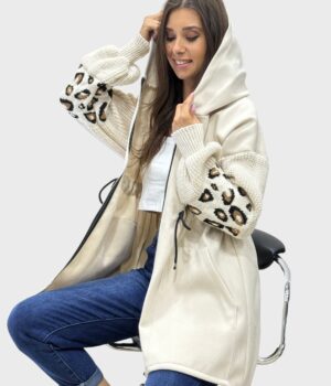 Ζακέτα oversize πλεκτό μανίκι Animal