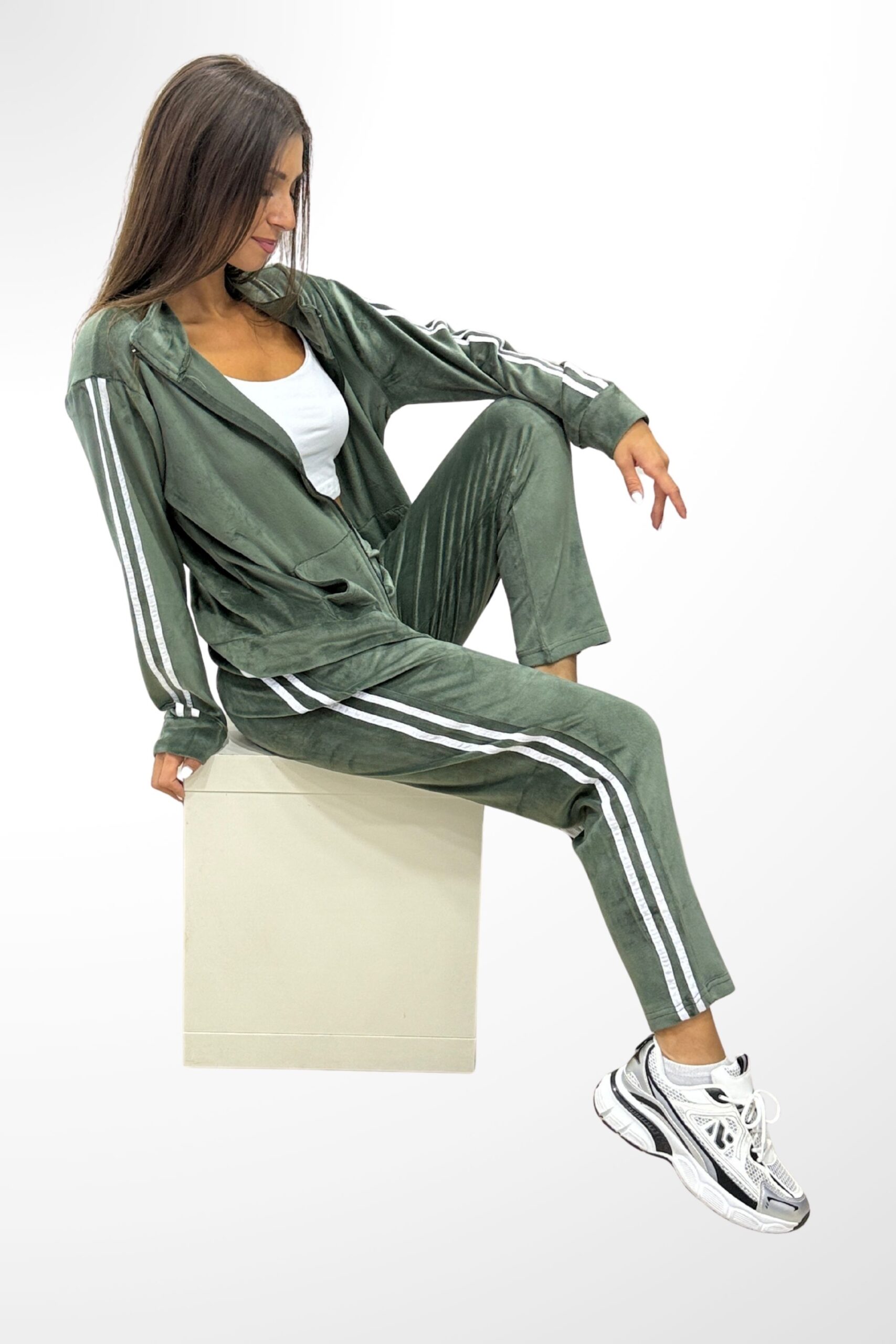 Σετ βελούδο ρίγες Pavia - Image 2