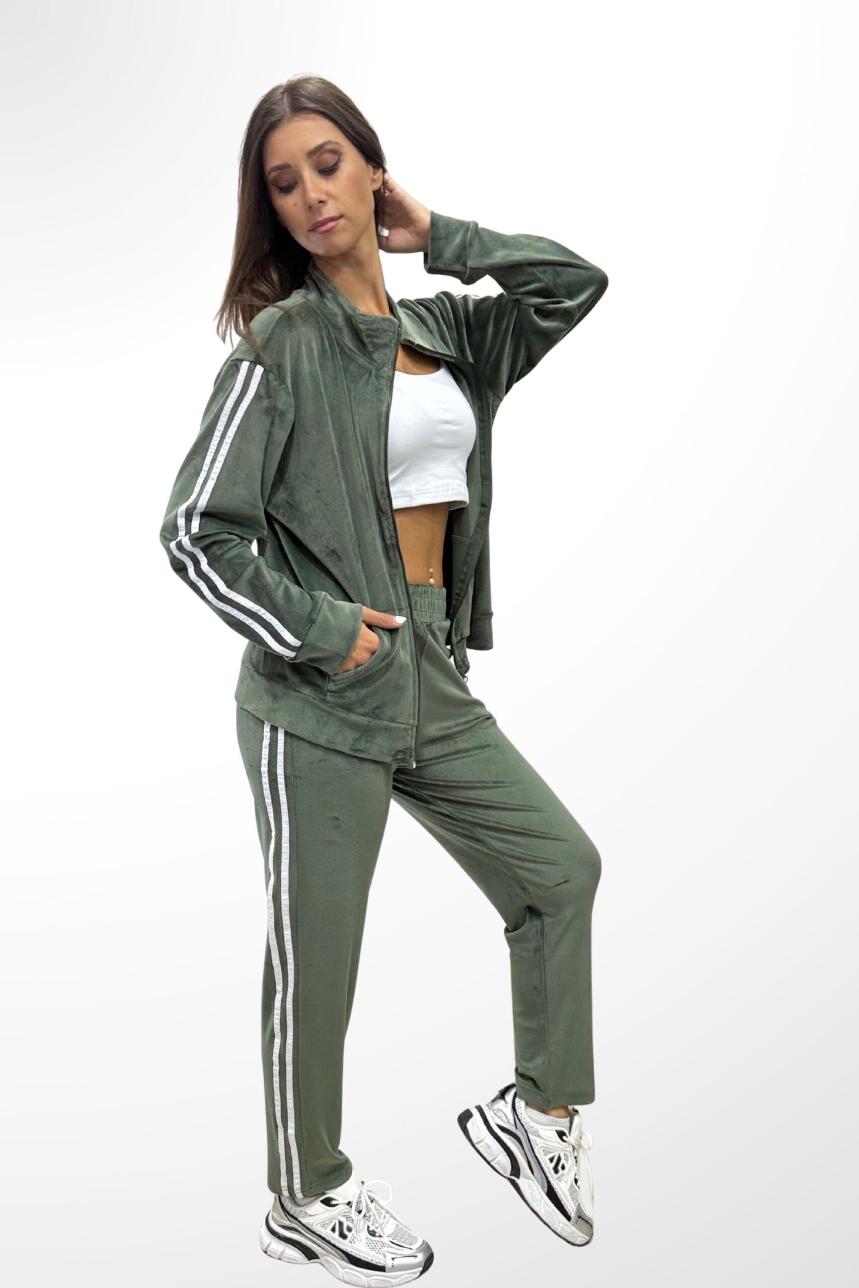 Σετ βελούδο ρίγες Pavia - Image 3