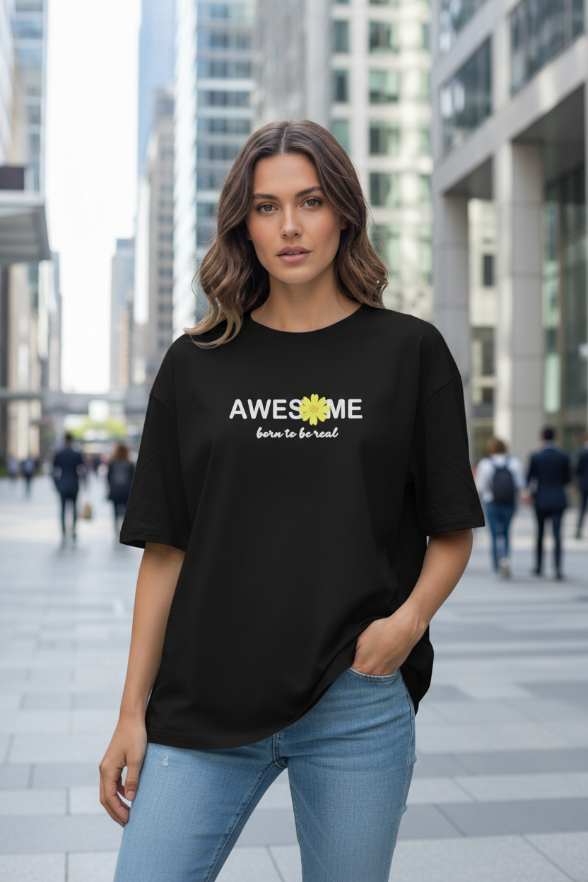 T-shirt oversize cotton AWESOME