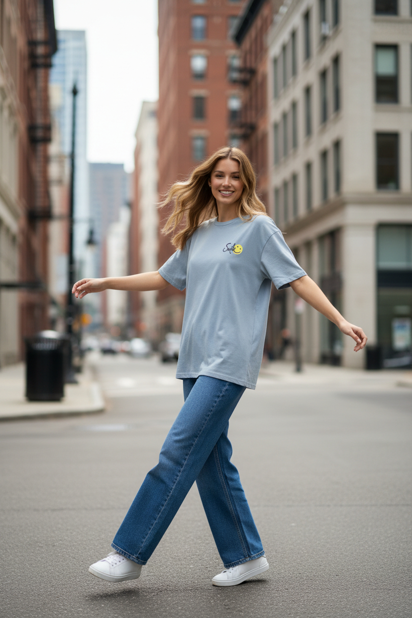 T-shirt oversize cotton Smile