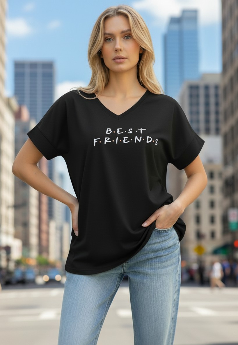 T-shirt V oversized BEST-F