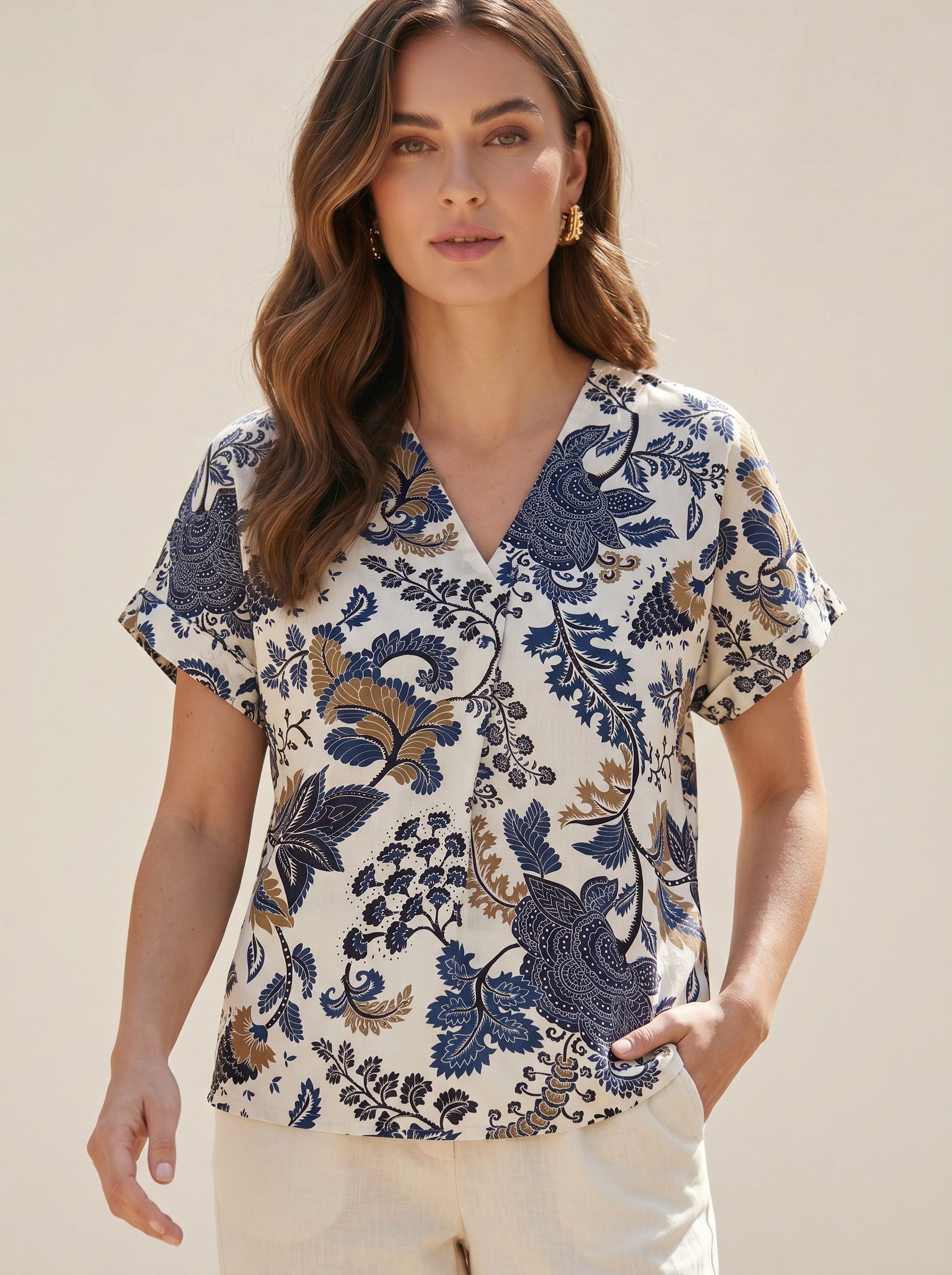 Μπλούζα με Μοτίβο  Paisley & Floral