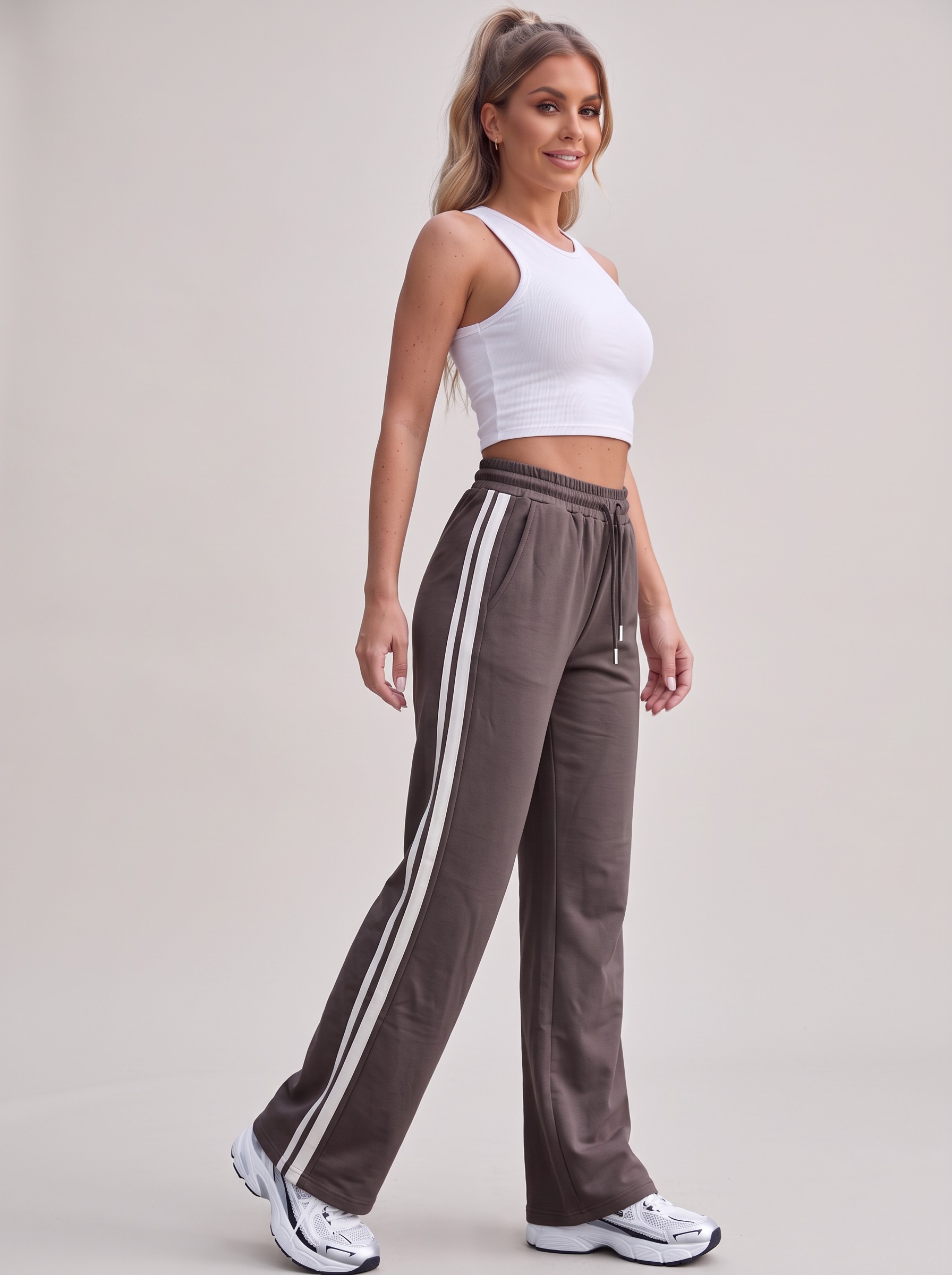 Παντελόνα φούτερ viscose 2 ριγες komo - Image 7