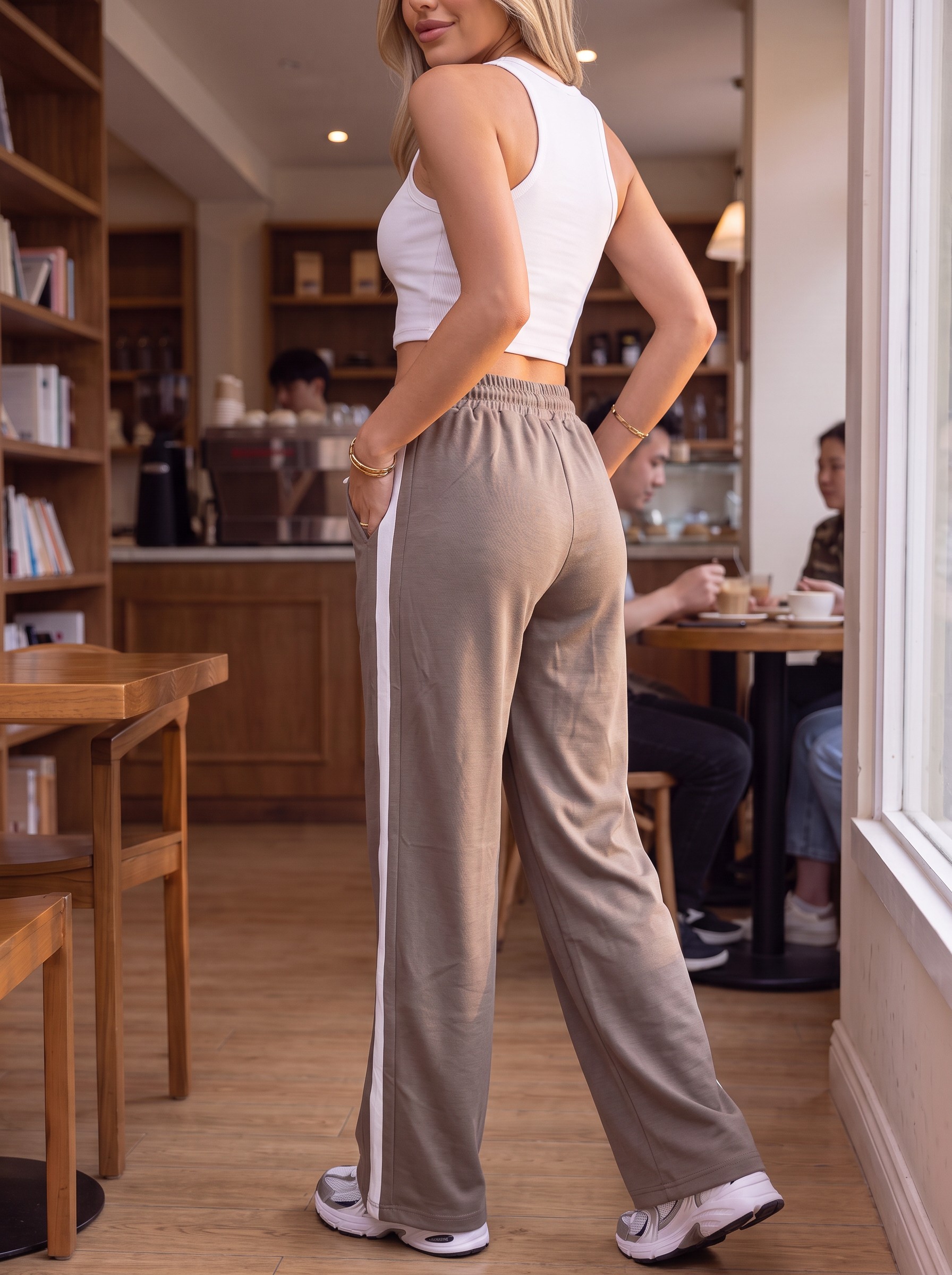 Παντελόνα Φούτερ Viscose Πλαϊνή Ρίγα Asti - Image 6